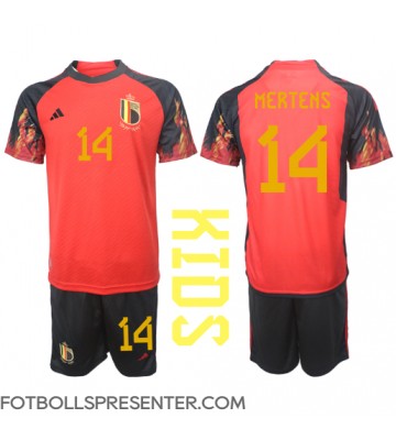Belgien Dries Mertens #14 Hemmatröja Barn VM 2022 Kortärmad (+ korta byxor)